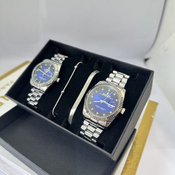 Rlx DateJust Taşlı Gümüş Lacivert Kombin