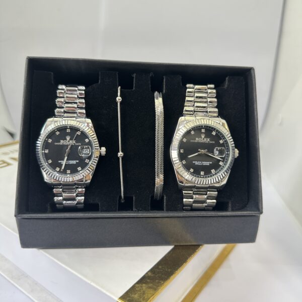 Rlx DateJust Taşlı Gümüş Siyah Kombin