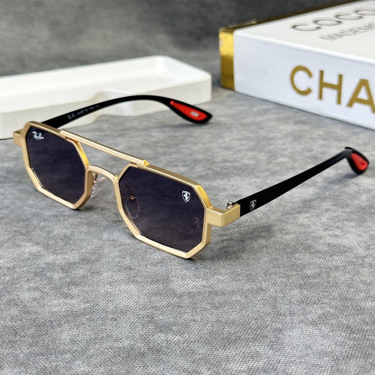RayBan Gold Siyah Cam İthal Güneş Gözlüğü RB2131 - Görsel 1